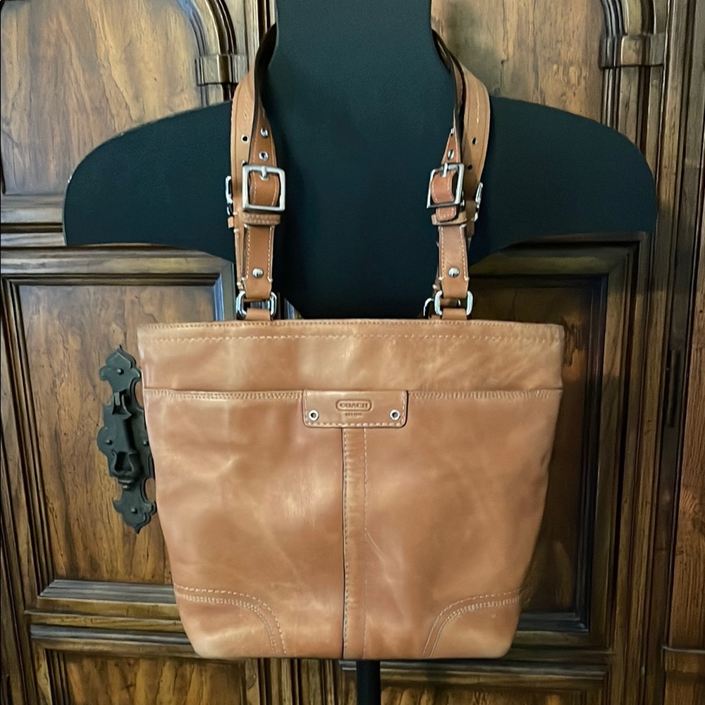 Y2K Coach Tan Brown Hamilton Leather Handbag